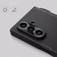 Nillkin Super Frosted Shield Fold Magnētiskais viedtālruņa apvalks priekš Samsung Galaxy Z Fold 7, saderīgs ar MagSafe, ar S Pen Space - melns