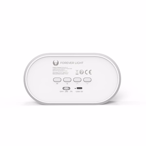 Alarm clock with LED Bunny night light PURE FNL-05 INGRID balts long Forever Light