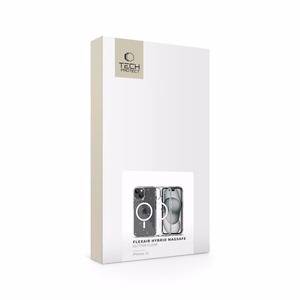 Tech-Protect FlexAir Hybrid MagSafe iPhone 15 apvalks - caurspīdīgs ar spīdumiem