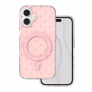 Bubble Dots Mag maciņš, paredzēts iphone 16 6,1", rozā