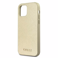 Guess GUHCP12LIGLGO iPhone 12 Pro Max 6.7" zelta/zelta cietais apvalks Iridescent
