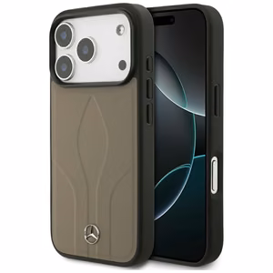 Mercedes Leather The Move MagSafe Чехол для iPhone 17 Pro - бежевый