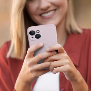 Silikona Mag Cover maciņš modelim iPhone 17 Pro Max / 18 Pro Max, saderīgs ar MagSafe ar kameras aizsardzību – rozā