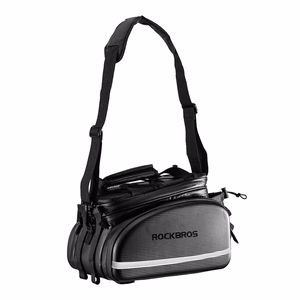 Rockbros A6-6 velosipēda soma bagāžniekam, 35 l, ar atlokāmām kabatām - melns