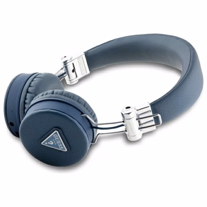 Накладные наушники Guess Bluetooth ENC GUBH70PGTSPSB синие Grained Classic Round Shape