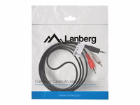 Lanberg Jack 3.5mm uz RCA kabelis 1.5m melns