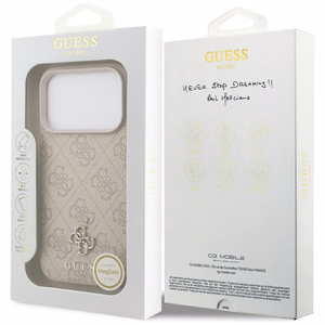 Guess 4G Small Classic Logo MagSafe vāciņš iPhone 18 Pro / 17 Pro – rozā