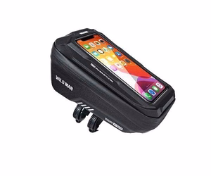 WILDMAN ceļojumu soma velosipēda rāmim ar rāvējslēdzēju, 1L (4 "- 7"), XS2, melna