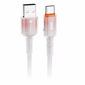 Cable USB A to USB C Forcell F-Energy QC4.0 3A 66W Gradient 1 m C352 white