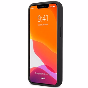 AMG AMHCP14MGSEBK iPhone 14 Plus 6,7 "black / black hardcase Leather Debossed Lines
