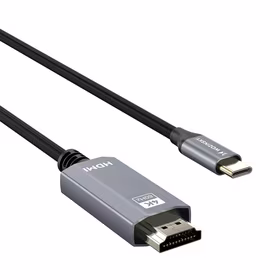 Wozinsky WCCH-01 USB-C - HDMI 4K 60Hz kabelis 1.8 m - melns