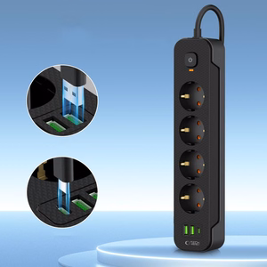 TECH-PROTECT PCL4X3 PAGARINĀTĀJS 2 USB & 1 TYPE-C & 4 LIGZDU 200CM MELNS