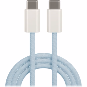 Maxlife MXUC-06 kabelis USB-C - USB-C 1,0 m 20W zils neilons