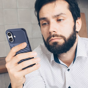 Thunder viedtālruņa apvalks iPhone 16 silikona apvalks - zils