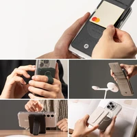 Ringke Wallet Slide Grip MagSafe viedtālruņa apvalks - melns