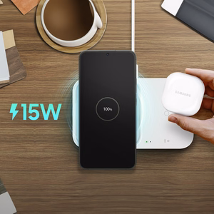 Samsung Wireless Charger Duo EP-P5400BWEGEU 15W indukcijas lādētājs - balts