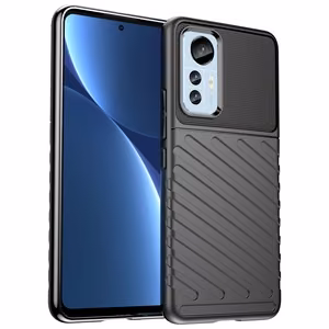 Thunder viedtālruņa apvalks Xiaomi 12 Lite silikona bruņu apvalks melns