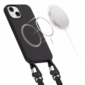 Tech-Protect MagNecklace Magnētiskais iPhone 15 viedtālruņa apvalks - melns