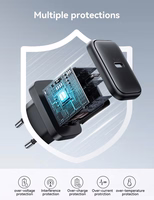 Joyroom JR-TCF23 tīkla lādētājs USB-C 25W SFC / PPS / PD - melns + USB-C / USB-C kabelis 1m