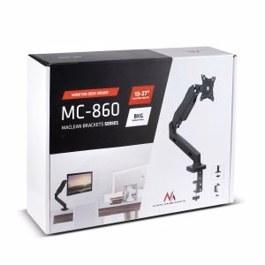 Maclean MC-860 monitor mount / stand 68.6 cm (27") melns Desk