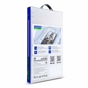 5D Mr. Monkey Glass - Apple iPhone 16 Pro Max melns (Airbaga aizsardzība pret lūšanu)