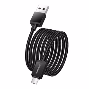 Borofone Kabelis BX120 Placer - USB uz Micro USB - 2,4A 1 metrs melns