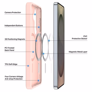 Futrālis Dux Ducis Yind MagSafe Samsung S942 S26 rozā krāsā