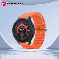 FORCELL F-DESIGN FS01 siksniņa SAMSUNG pulkstenim 22 mm oranža