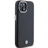 BMW paraksta ietīts metāla magnētiskais viedtālruņa apvalks iPhone 14 / 15 / 13 - melns