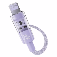 Baseus Gem USB-C to iP fast charging cable 1 m 20 W violets
