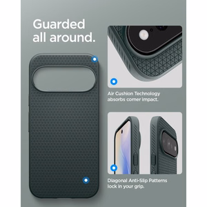 Spigen Liquid Air Mag MagSafe maciņš, paredzēts Google Pixel 11 Pro XL, tumši zaļš
