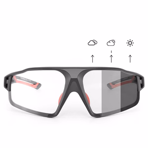 Rockbros SP216BK fotohromās UV400 riteņbraukšanas brilles - melnas un sarkanas
