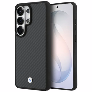 BMW Sign Magnetic Carbon Fiber MagSafe maciņš priekš Samsung Galaxy S26 Ultra melns