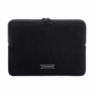 Tucano Velluto 2 neoprēna apvalks ar samta ārpusi 13 collu MacBook Air / Pro un 12 collu klēpjdatoriem, melns