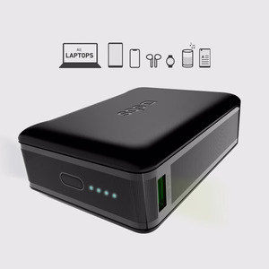 Внешний аккумулятор SBS 20000mAh 65W PD AFC USB-C USB-A для ноутбука, планшета, смартфона - чёрный