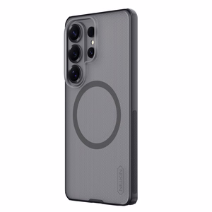 Nillkin Super Frosted Shield Pro magnētiskais MagSafe saderīgs maciņš priekš Samsung Galaxy S26 Ultra caurspīdīgi melns