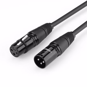 Ugreen AV130 66717 аудиокабель XLR (гнездо) — XLR (штекер) для микрофона / усилителя 2м — чёрный
