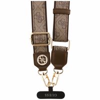 GUESS universālā siksna GUUCNP4DGMW (4G PU siksna, piestiprinājums, ar Strass metāla logotipu) brūna