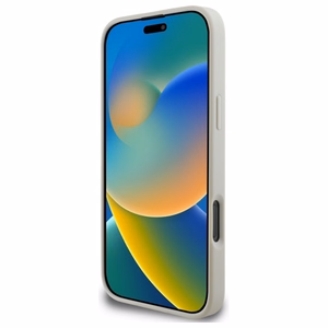 Guess graudainais zelta gredzena magnētiskais viedtālruņa apvalks iPhone 16 Pro Max - bēšs