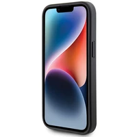 Guess 4G Metal Gold Logo viedtālruņa apvalks iPhone 15 - pelēka