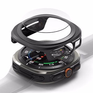 Ringke Slim & rūdītā stikla viedtālruņa apvalks + stikla komplekts Samsung Galaxy Watch Ultra 47mm - melns