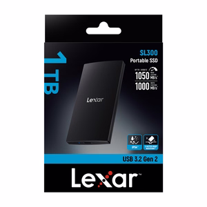 Ārējais SSD disks Lexar SL300 1TB USB-C Lasīšana 1050 MB/s Rakstīšana 1000 MB/s