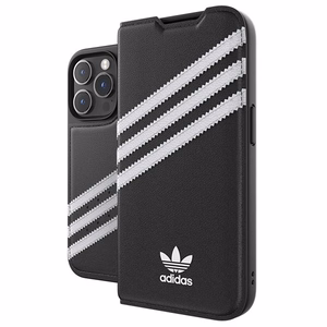 Adidas OR Viedtālruņa apvalks Booklet PU iPhone 14 Pro melns/balts 50196