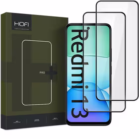 RŪDĪTS STIKLS HOFI GLASS PRO+ 2-PACK XIAOMI REDMI 13 MELNS