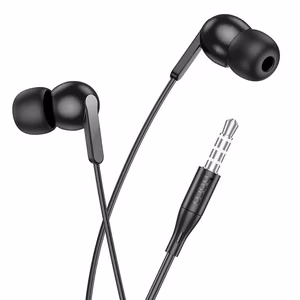 HOCO vadu austiņas Jack 3,5 mm ar mikrofonu M124 melnas