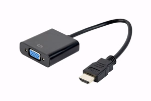 Gembird A-HDMI-VGA-04 video kabeļa adapteris 0,15 m HDMI Type A uz VGA (D-Sub), melns