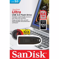 SanDisk zibatmiņa 64GB USB 3.0 Cruzer Ultra