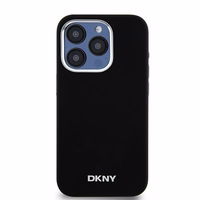 DKNY DKHMP15LSMCHLK iPhone 15 Pro 6.1"melns maciņš Liquid Silicone Small Metal Logo MagSafe