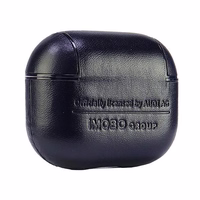 Audi ādas vāciņš ar lielu logotipu AirPods 3 - melns