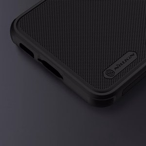 Nillkin Super Frosted Shield Pro viedtālruņa apvalks Samsung Galaxy S23+ ar statīvu sarkanā krāsā